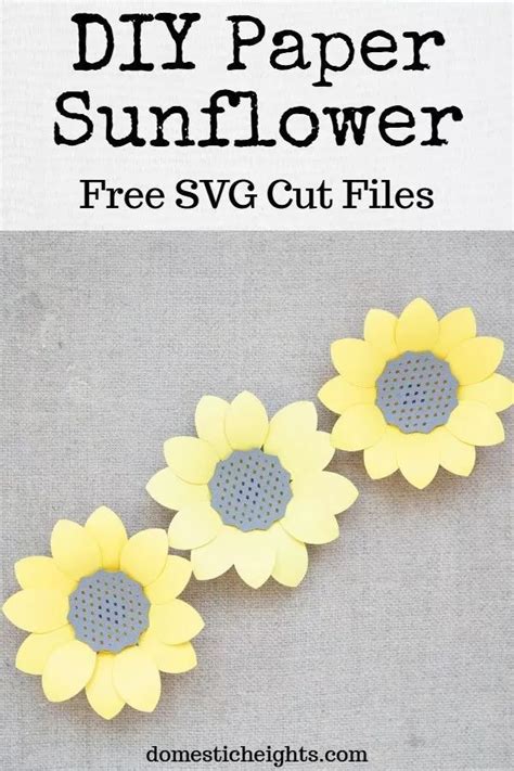 Paper Sunflower Template Free Svg And Tutorial Paper Sunflowers