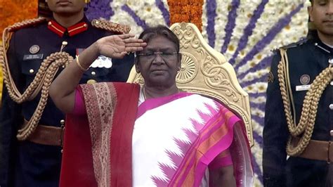 President Droupadi Murmu Unfurls The National Flag On The Occasion Of