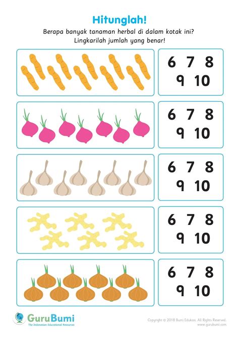 Matematika Lembar Kerja Anak Tk Homecare24