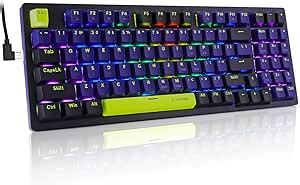 E Yooso Z Teclado Mec Nico Rainbow Backlit Teclas Teclados