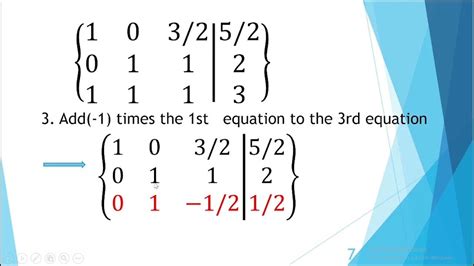 7 Numerical Methods Gauss Elimination Method شرح طريقة جاوس للحذف Youtube