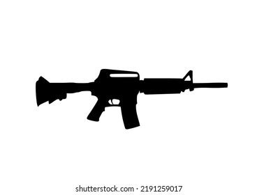 Rifle Gun Vector Black Stock Vector (Royalty Free) 2191259017 ...