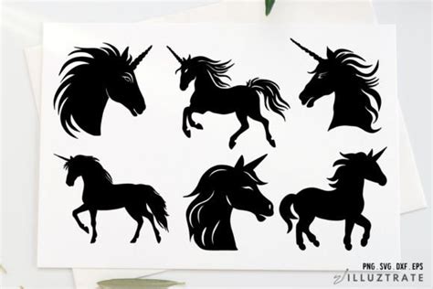 Unicorn Silhouette Svg Cut Files Graphic By Illuztrate · Creative Fabrica