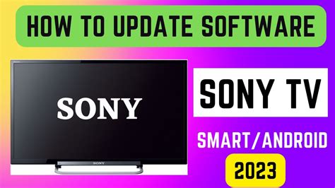 How To Update Sony Tv Software Sony Tv Firmware Update Youtube