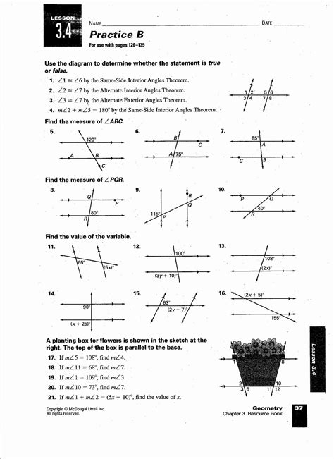 Angles Formed By Parallel Lines And Transversals Proofs Worksheet