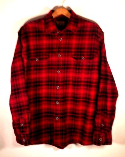 Jachs Xl Men S Heavy Flannel Shirt Red Black Plaid Lo Gem