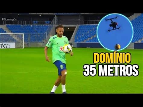 NEYMAR DOMINA BOLA LANÇADA A 35 METROS DE ALTURA YouTube