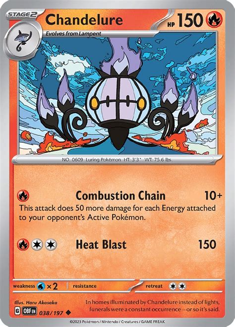 Pokemon Chandelure Card