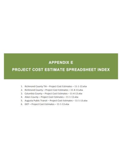 Project Cost Estimate - 10+ Examples, Word, Google Docs, Google Sheets ...