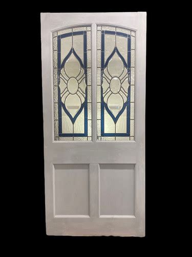 Large Victorian Stained Cut Glass Front Door Old Reclaimed Antique