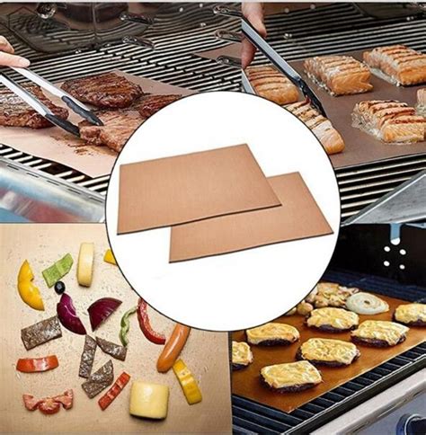 2020 3340cm Barbecue Grilling Liner Bbq Copper Grill Mat Portable Non Stick And Reusable 02mm