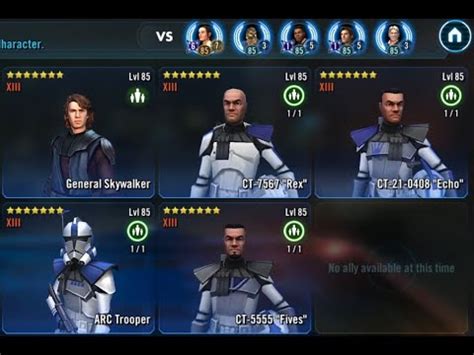 SWGOH GAS 501st Counter Vs Rey YouTube