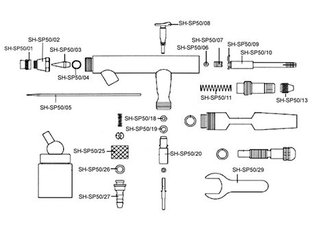 Exploded View Spraycraft Stříkací Pistole Sp50k Accesories Astra