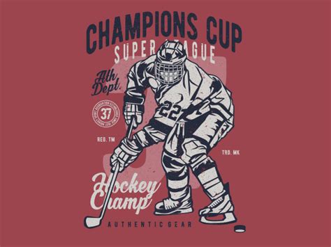 Champions Cup Hockey Graphic t-shirt design - Buy t-shirt designs