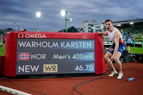 Warholm Breaks Oldest Men S Track World Record Runs 46 70sec 400m Hurdles