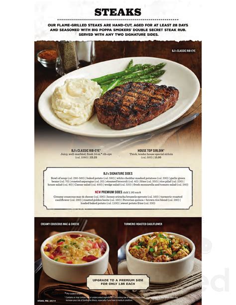 Bjs Printable Menu