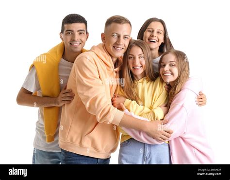 Group hug friends Cut Out Stock Images & Pictures - Alamy