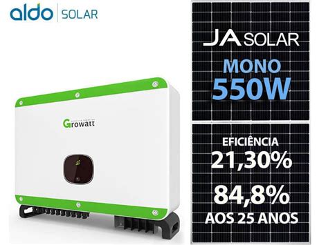 Gerador De Energia Solar Growatt Sem Estrutura Aldo Solar On Grid Gf