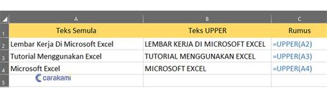 Cara Menggunakan Fungsi UPPER Di Excel Terbaru