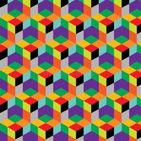 Abstract Cube Pattern Colorful Design Geometric 3d Vector Wallpaper