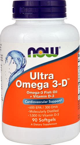 Now Ultra Omega 3 D™ 90 Softgels Vitacost