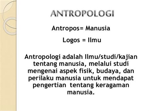 Antropologi Sosial And Budaya