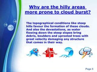 Natural Disaster Cloud Burst Ppt