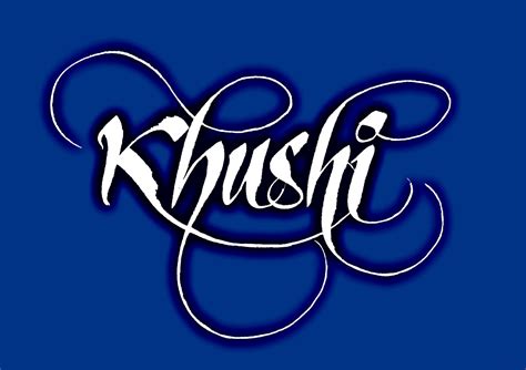 Nombre De Caligrafía Khushi Fondo De Pantalla De Nombre Khushi