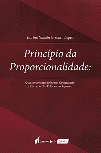 Princ Pio Da Proporcionalidade Pdf Karina Nath Rcia Sousa Lopes