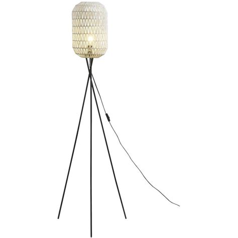 Lampadaire Design Aspect Rotin Pour Salon 150 Cm Topaze