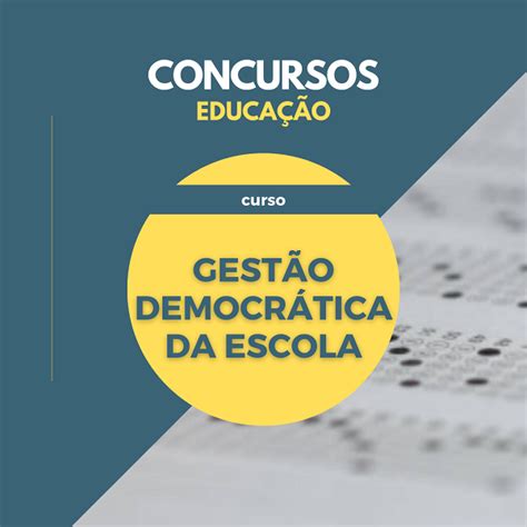 CONCURSOS EDUCAÇÃO Gestão Democrática da Escola Profs Intelecto