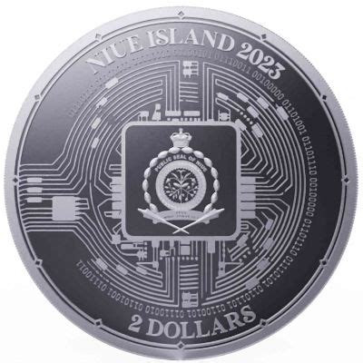 Niue 2 NZD Bitcoin Motiv 2023 1 Oz Silber