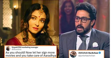 A Fan Tells Abhishek Bachchan To Let Aishwarya Rai Work More And Jr