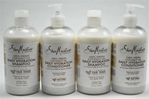 4 Shea Moisture Virgin Coconut Oil Daily Hydration Shampoo And Conditioner 13oz Ebay