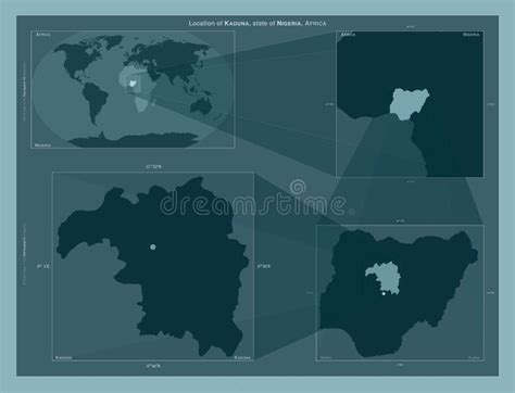 Kaduna, Nigeria. Described Location Diagram Stock Illustration ...