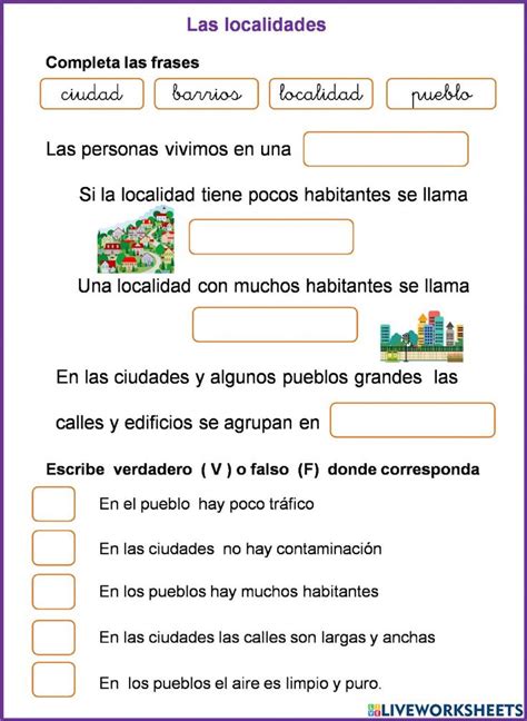 Ejercicio Online De La Localidad Para Primaria Puedes Hacer Los