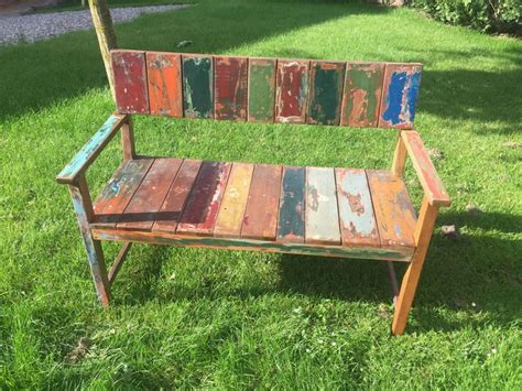 Bank Fishboat Gartenbank Bank Aus Recycling Holz Vintage Cm