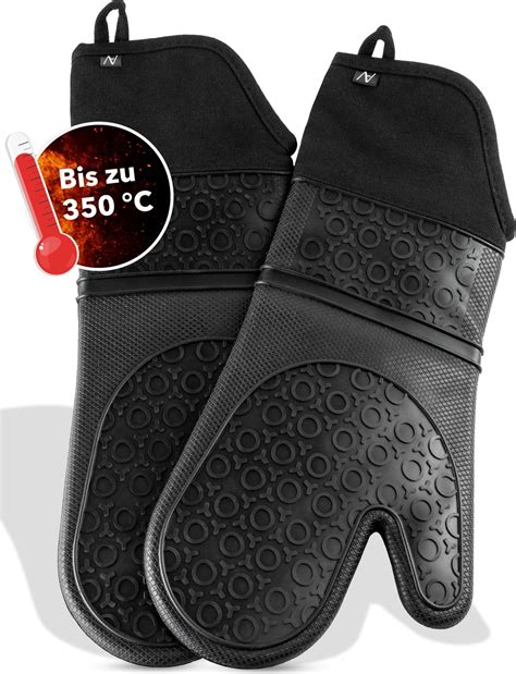 Ofenhandschuhe Topflappen Set 300C Hitzebeständige Anti Rutsch