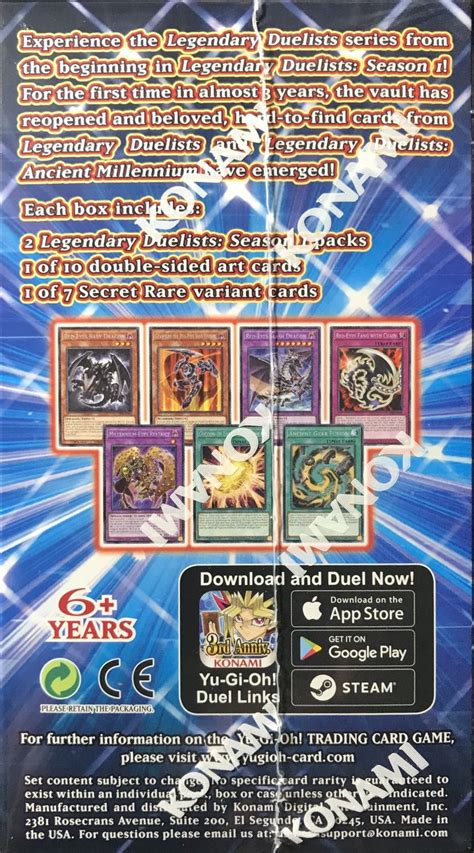 Yu Gi Oh Legendary Duelists Season St Edition Box