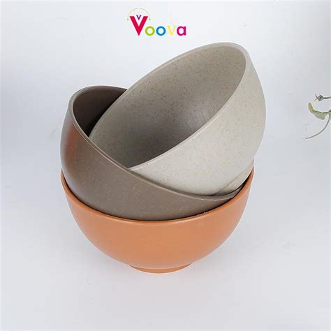 Jual Voova Pine Fiber Tableware European Simple Plain Color Rice Bowl