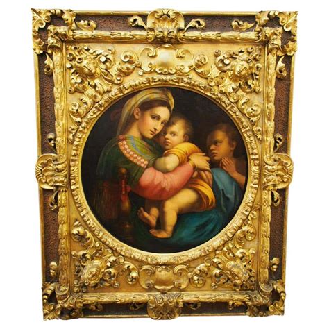 Victorian Copy Of Madonna Della Sedia By Raphael At 1stdibs Madonna