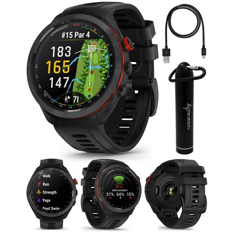 Garmin S70 Premium Gps Golf Watch 47mm Full Color Course Maps With Wearable4u Power Bank