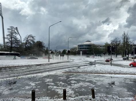 Canberra Hail Storm Wild Weather Lashes Act Causing Wide Ranging