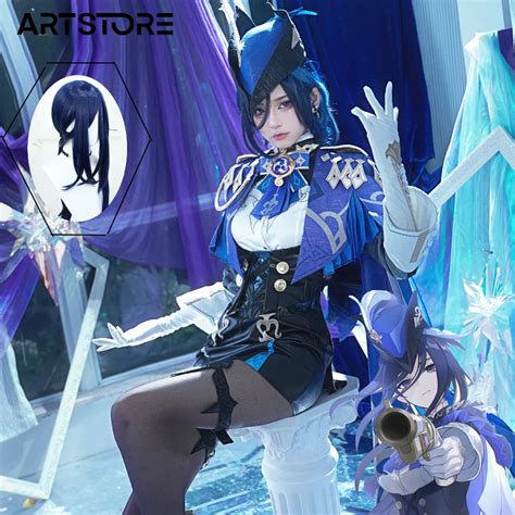 Clorinde Cosplay Game Genshinimpact Costume Clorinde Party Cos Dress