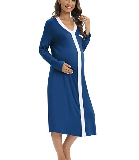 Womens Nursing Gown Nightgown Maternity Nursing Dress In Delivery