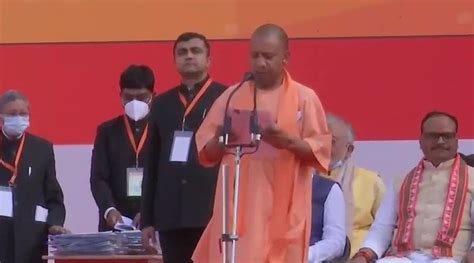 Yogi Adityanath Takes Oath As Chief Minister Of Up For Record Second Term