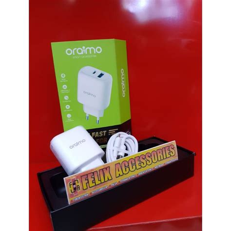 Jual New Oraimo Charger Original Dual Port Smart Ultra Fast Charging