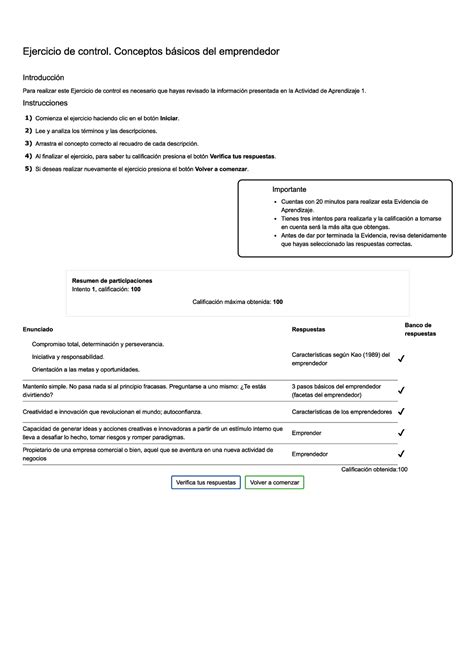 EA1 Ejercicio de Control Conceptos básicos del emprendedor