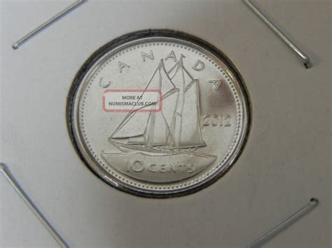 2012 Ms Unc Canadian Canada Bluenose Dime Ten 10 Cent