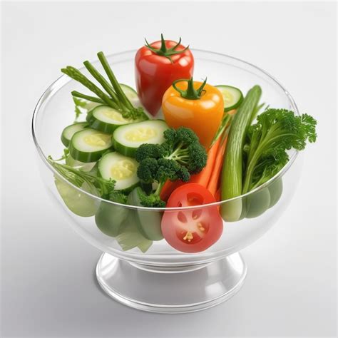 Premium AI Image | Vegetable appetizer on a white background